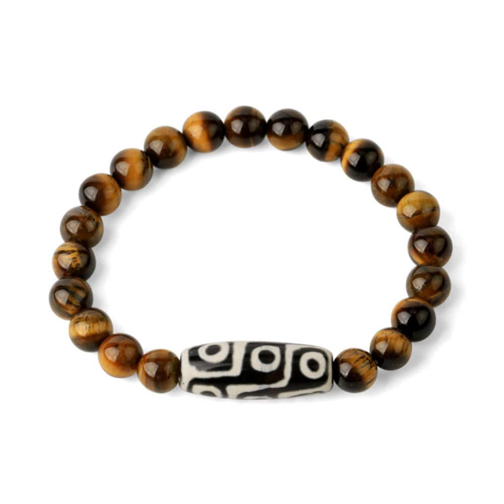 Bracelet Oeil De Tigre & Dzi "Elfi"
