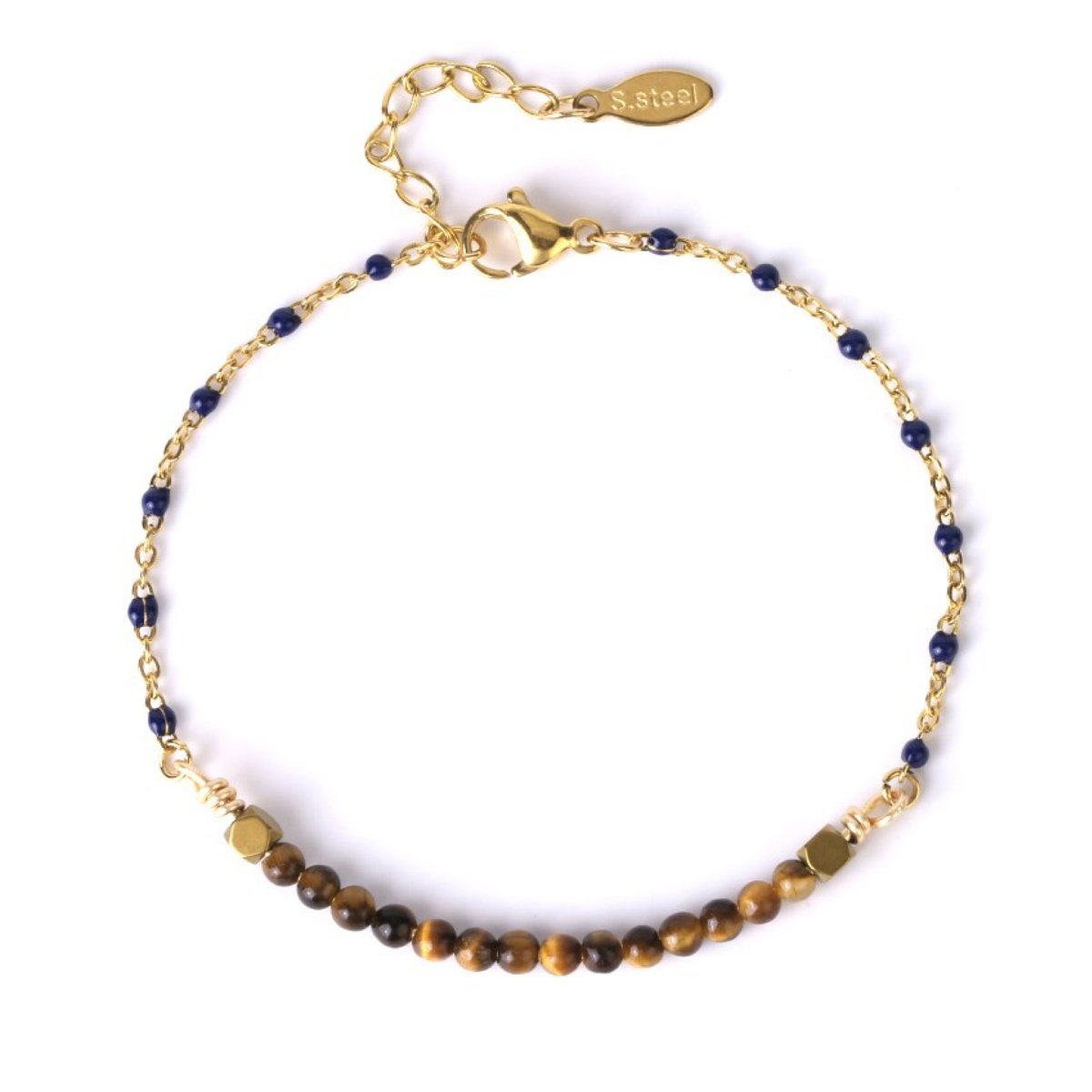 Bracelet Oeil De Tigre "Lia" Acier Inoxydable