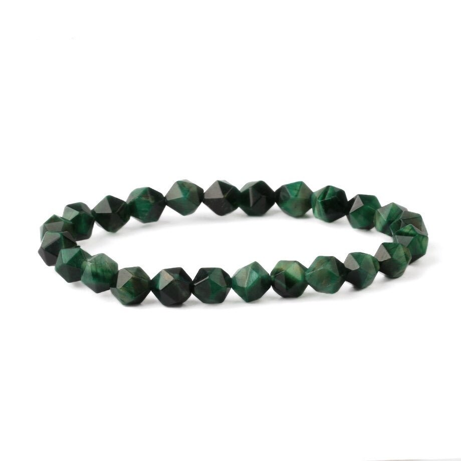 Bracelet Oeil De Tigre Vert "Ella"