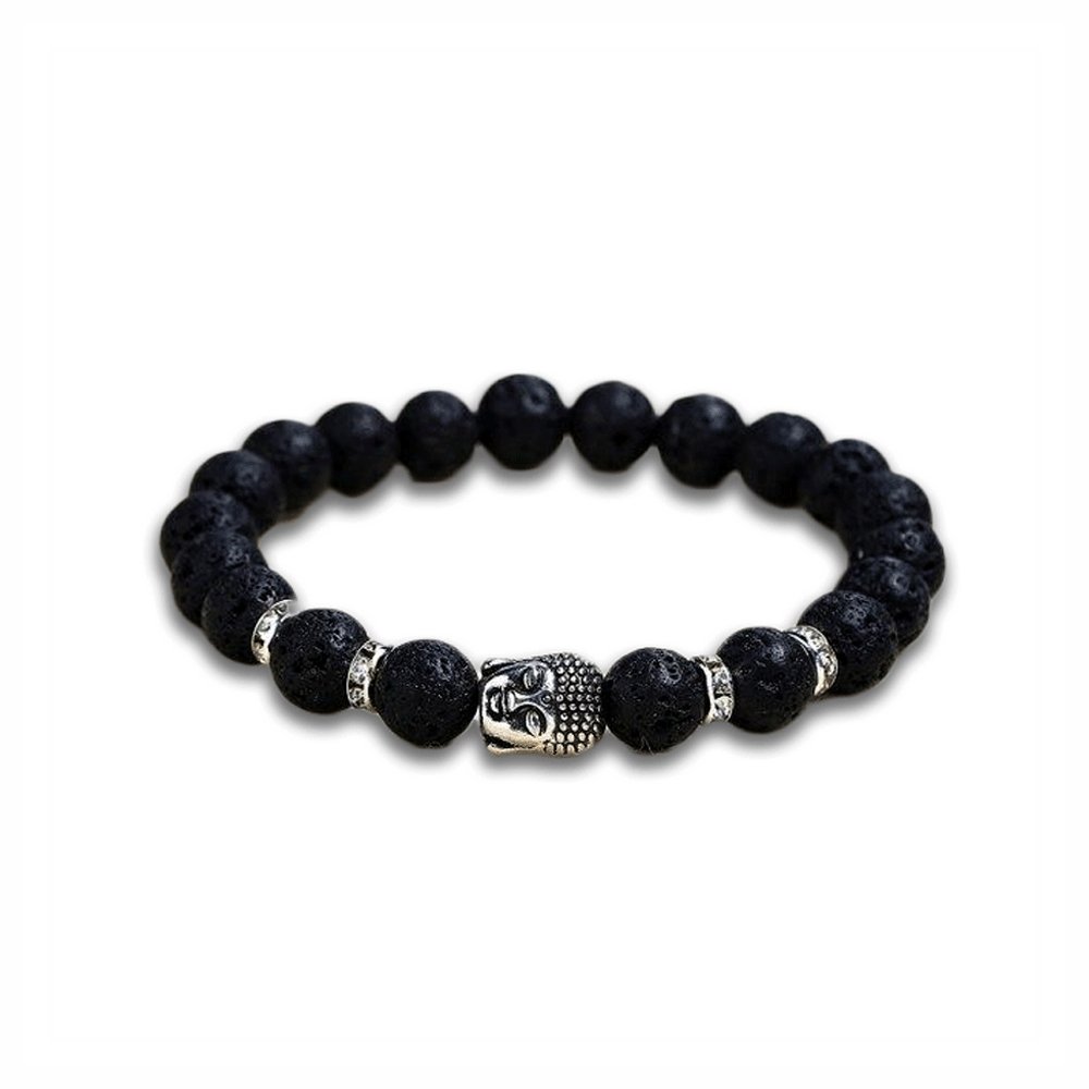 Bracelet Perles Bouddha Pierre de Lave