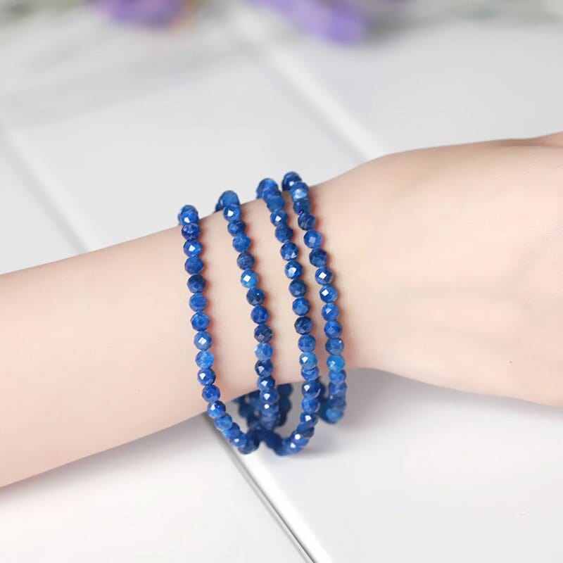Bracelet Perles En Pierre Cyanite
