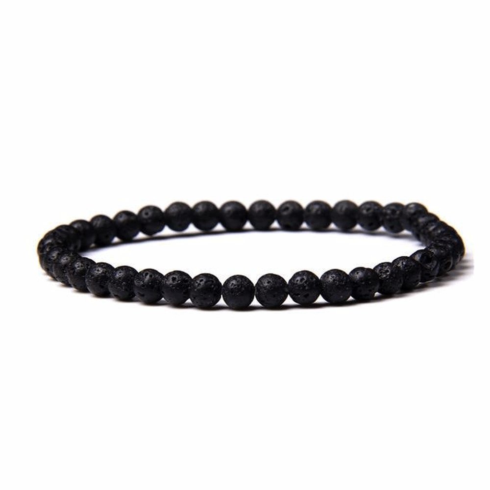 Bracelet Perles En Pierre Pierre De Lave