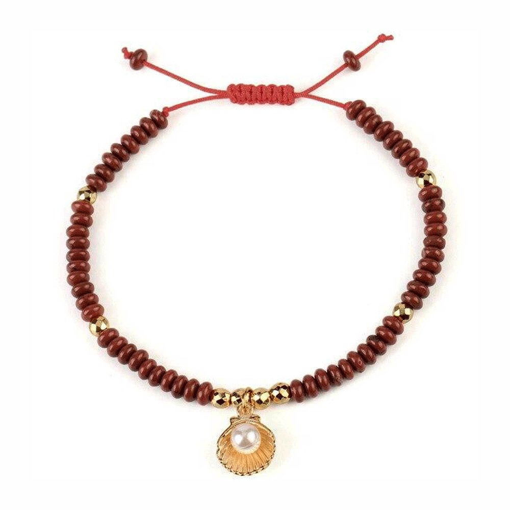 Bracelet Perles Jaspe Rouge "Tess"