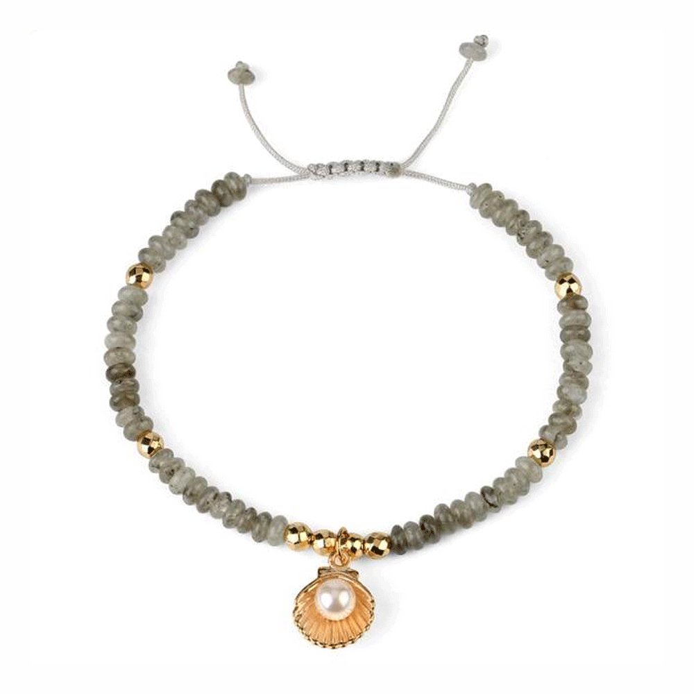 Bracelet Perles Naturelles En Pierre Spectrolite