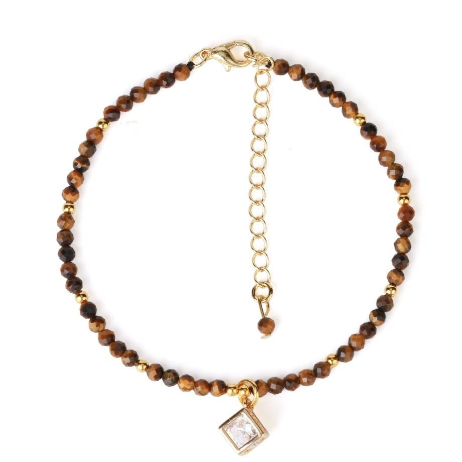 Bracelet Perles Oeil De Tigre "Melia"