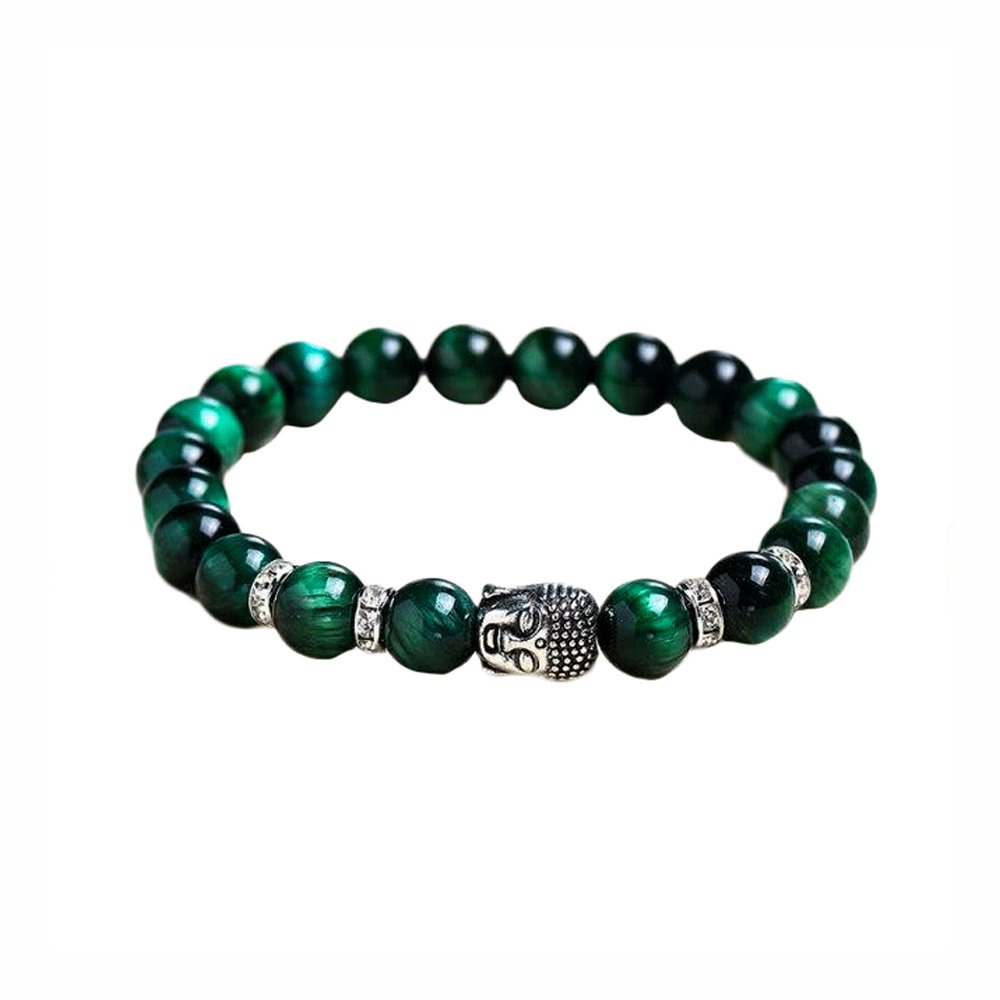 Bracelet Perles Oeil De Tigre Vert "Zofia"