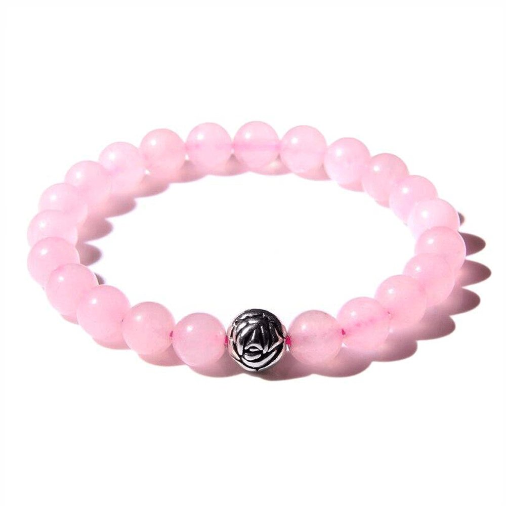 Bracelet Perles Quartz Rose "Lidie"
