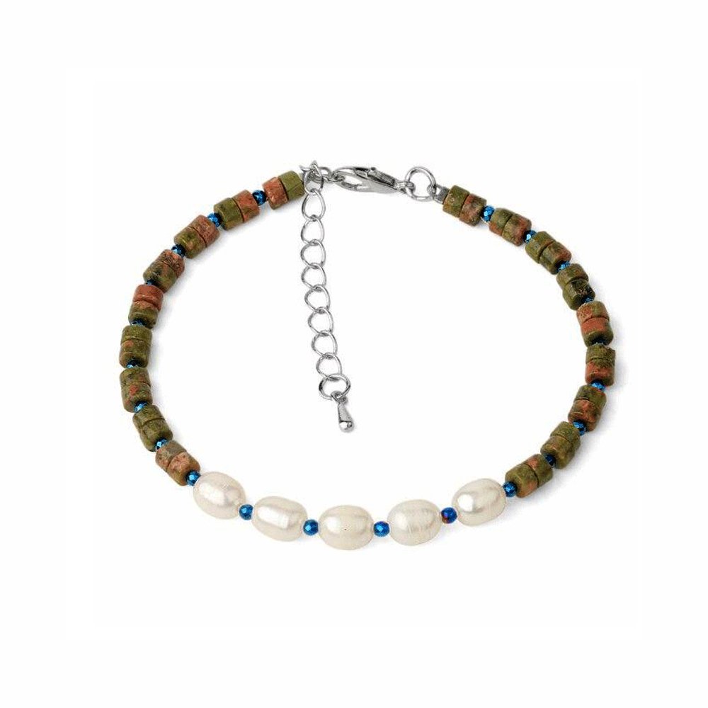 Bracelet Perles Unakite "Iris"