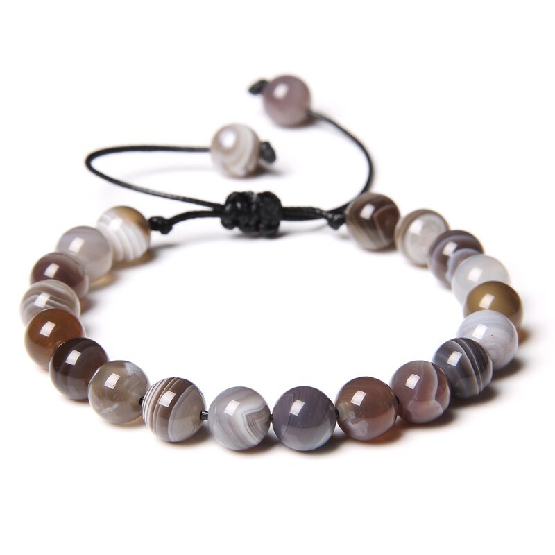 Bracelet Pierre Agate 8mm "Léontia"