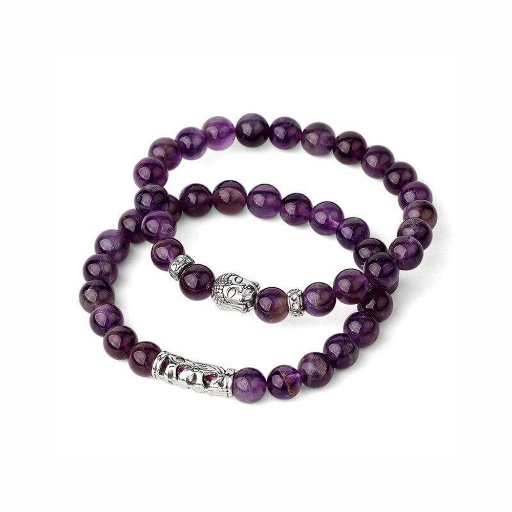 Bracelet Pierre Améthyste Bouddha "Hanaa"