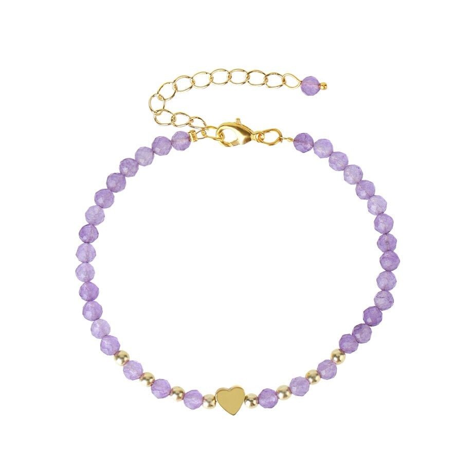Bracelet Pierre Améthyste "Léda"