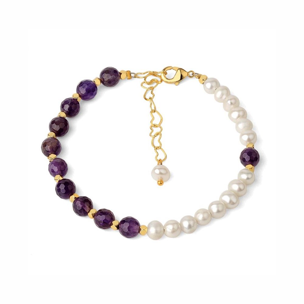 Bracelet Pierre Améthyste "Livia"