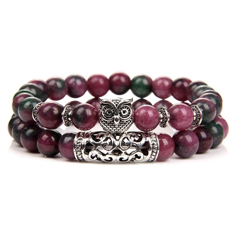 Bracelet Pierre Calcédoine Mauve