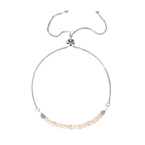 Bracelet Pierre Citrine "Malinda" en Acier