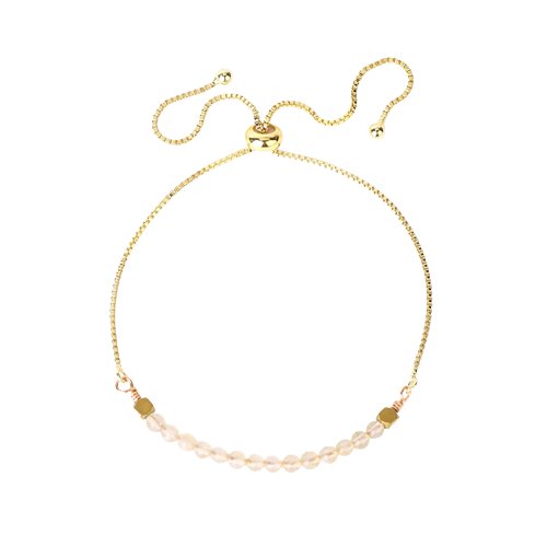 Bracelet Pierre Citrine "Shama" en Acier
