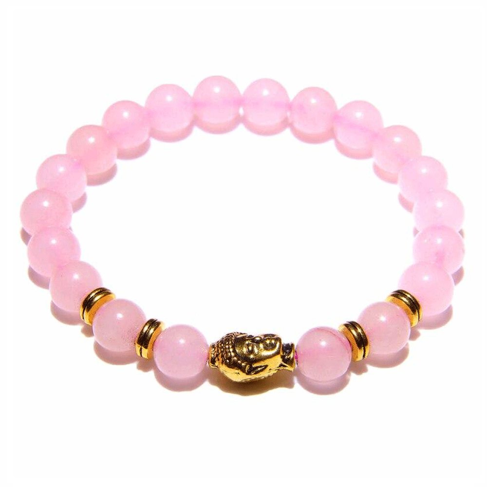 Bracelet Pierre Quartz Rose "Charlyne"