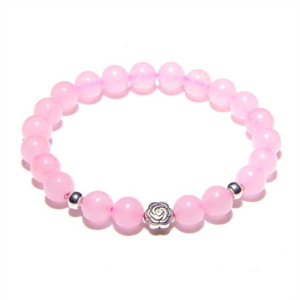Bracelet Pierre Quartz Rose "Evodie"