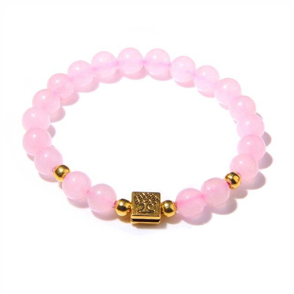 Bracelet Pierre Quartz Rose "Gerda"