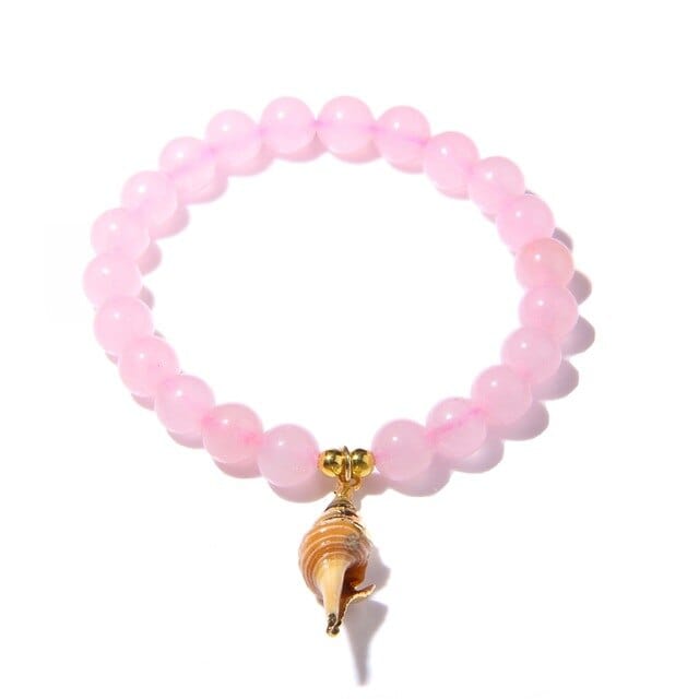 Bracelet Pierre Quartz Rose "Liza"
