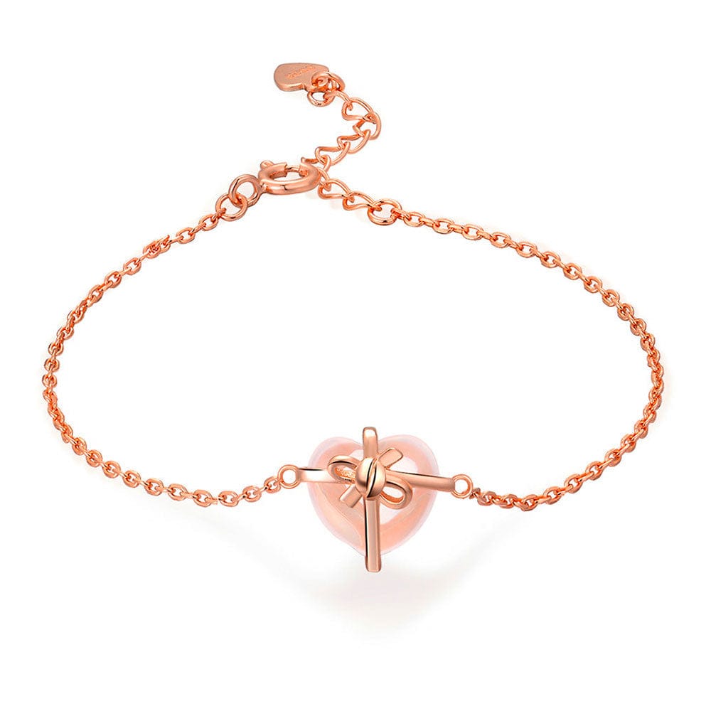 Bracelet Quartz Rose "Erika" en Argent Sterling