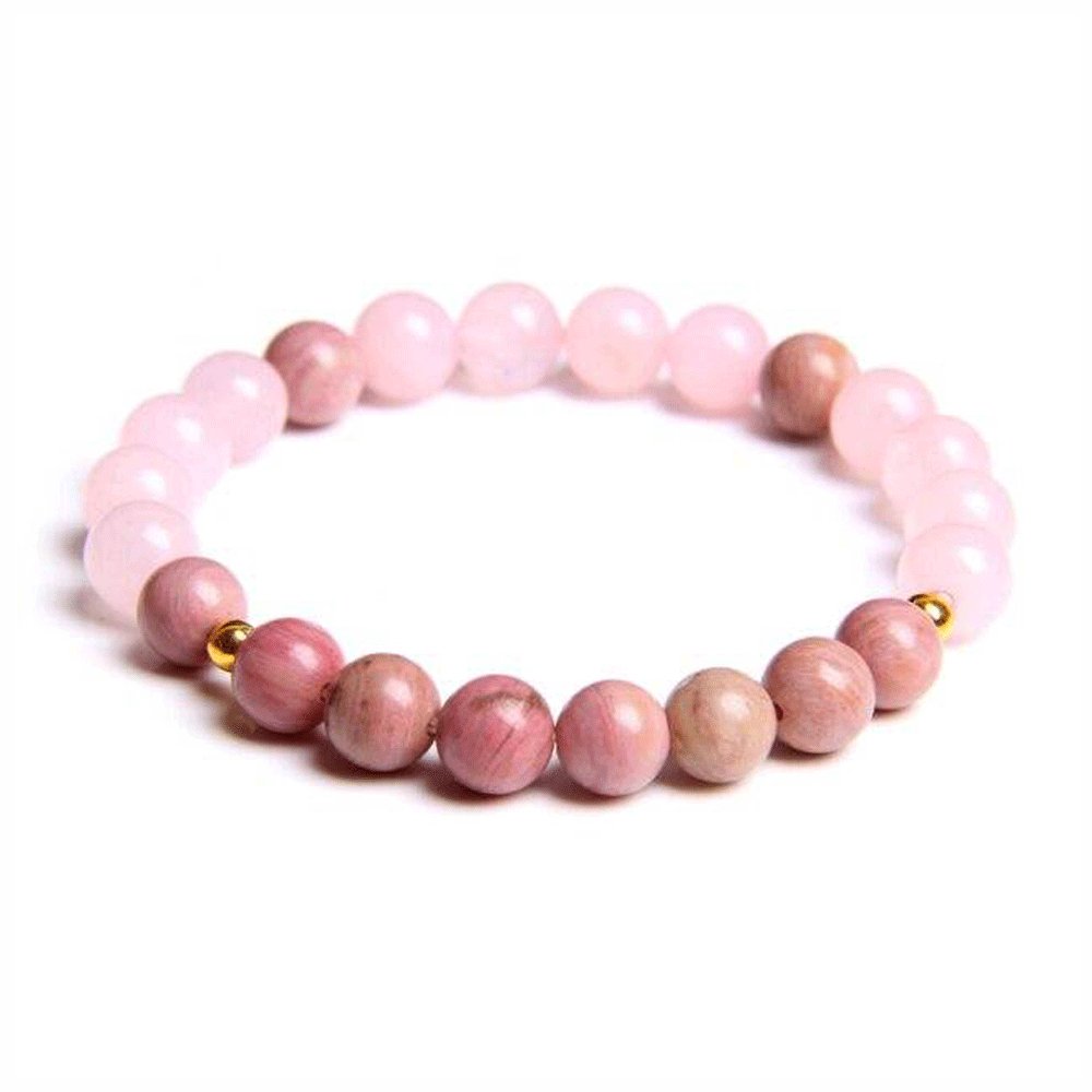 Bracelet Quartz Rose & Rhodochrosite "Rita"