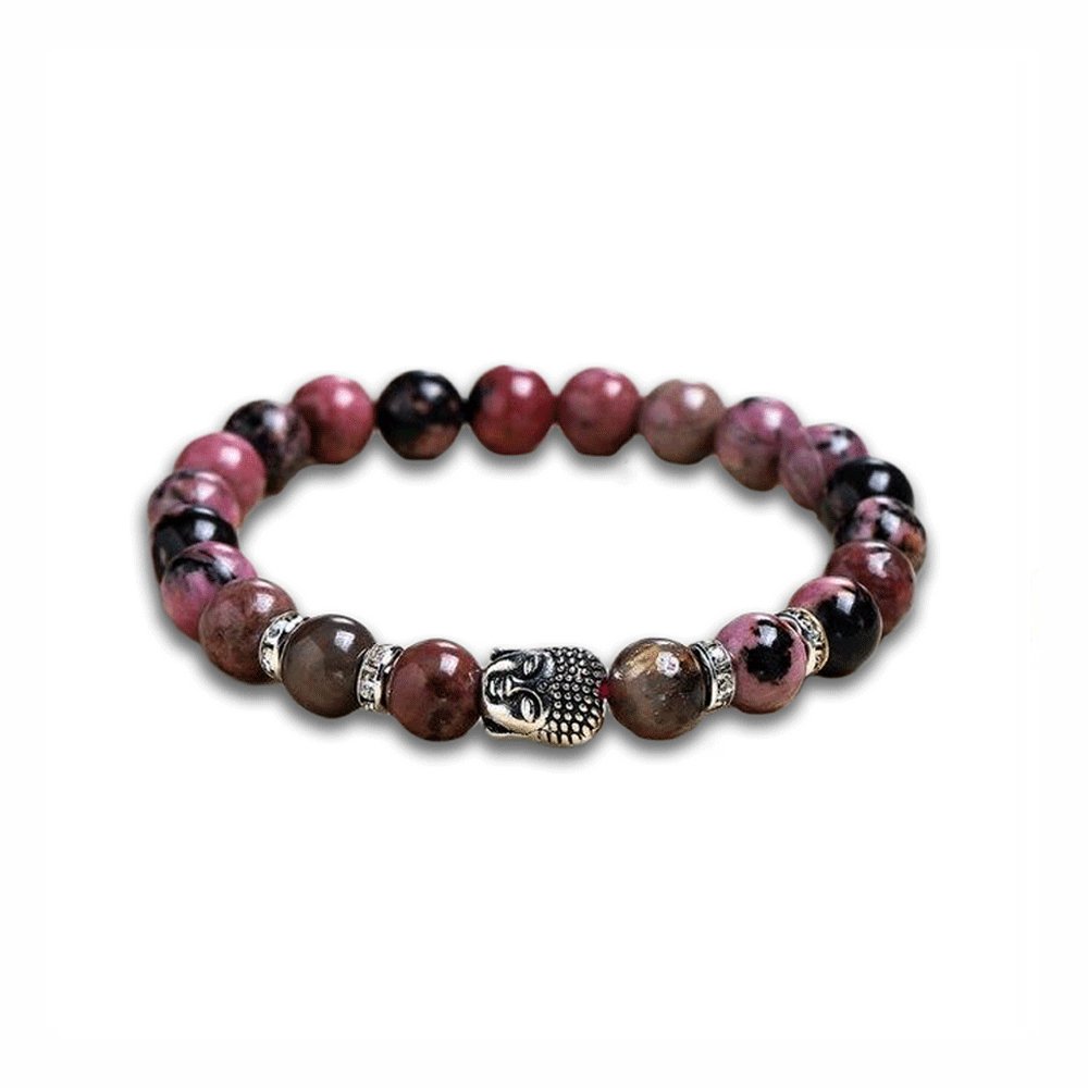 Bracelet Rhodochrosite Bouddha "Alizée"