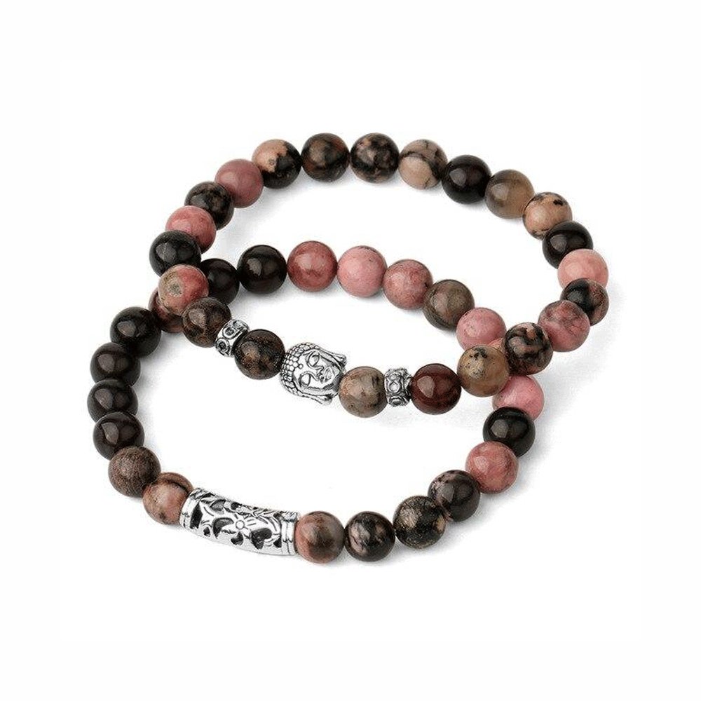 Bracelet Rhodonite Bouddha "Hind"