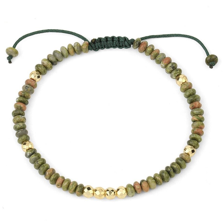 Bracelet Unakite "Camélia"