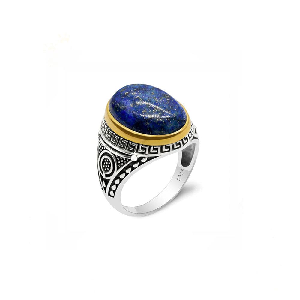 Chevalière Lapis Lazuli Céleste "Audren" en Argent 925