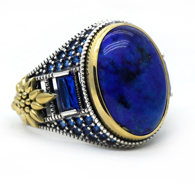 Chevalière Lapis Lazuli Cosmique "Caelum" en Argent 925