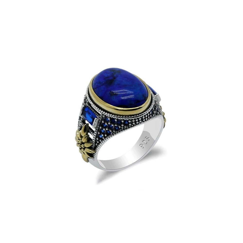 Chevalière Lapis Lazuli Cosmique "Caelum" en Argent 925