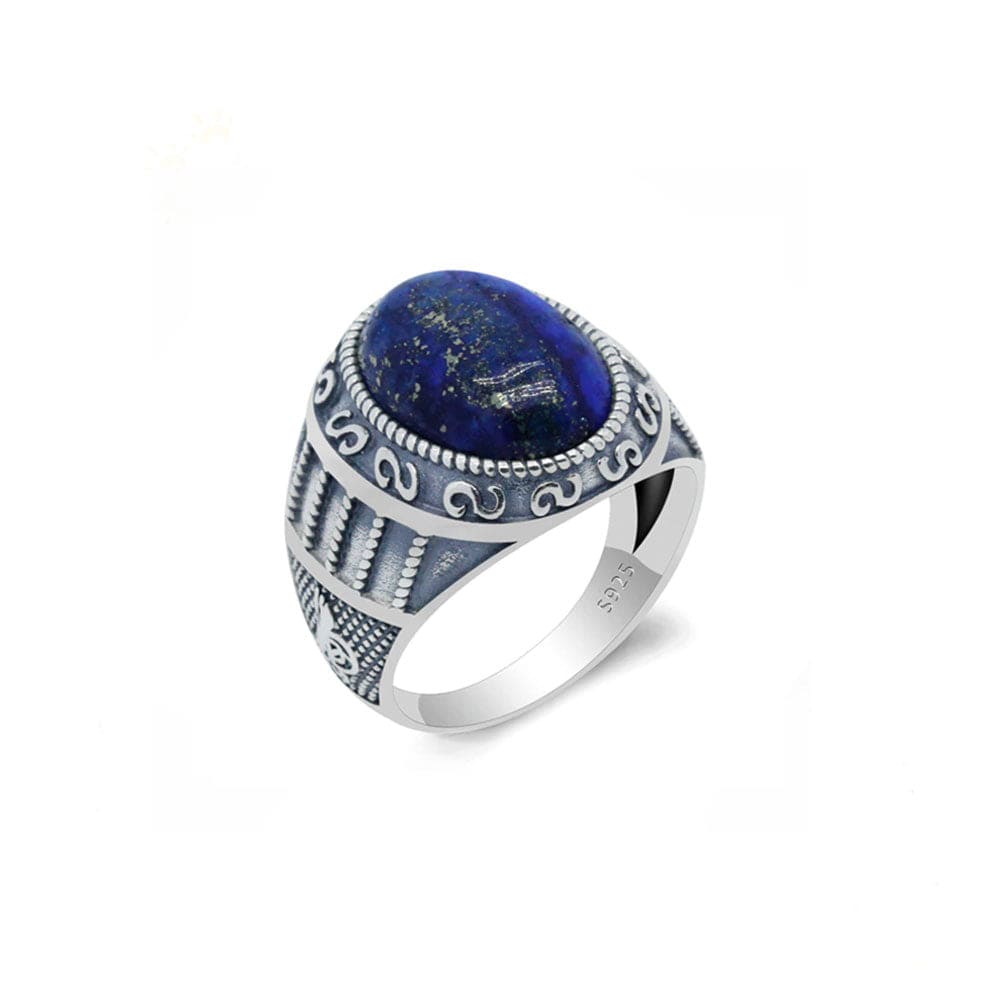 Chevalière Lapis lazuli Lumineuse "Paol" en Argent 925
