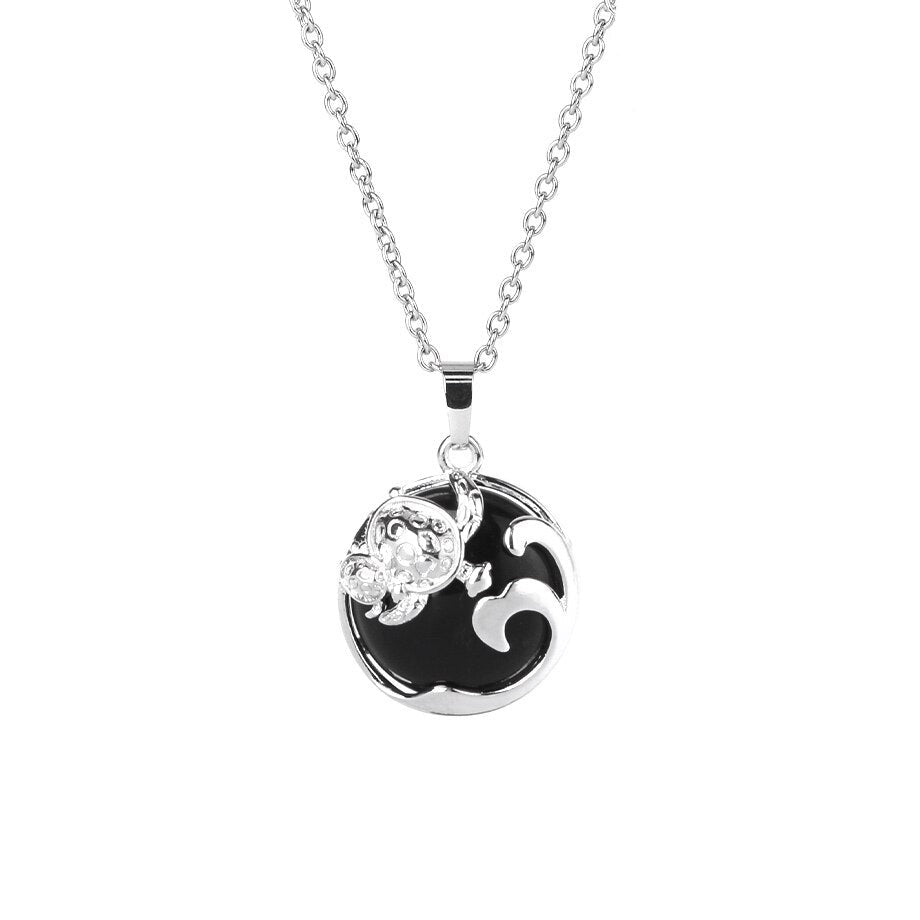 Collier Agate Noire "Roxane"