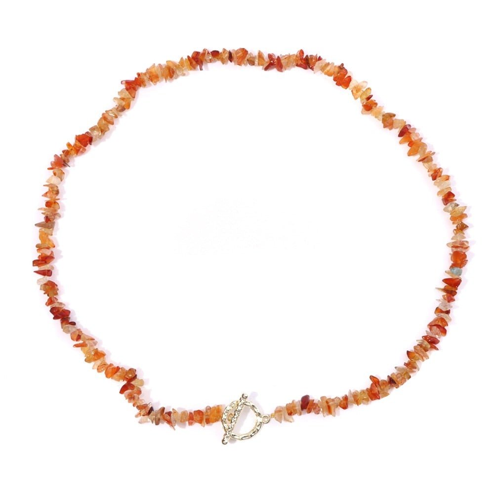 Collier Agate Rouge "Bruna"