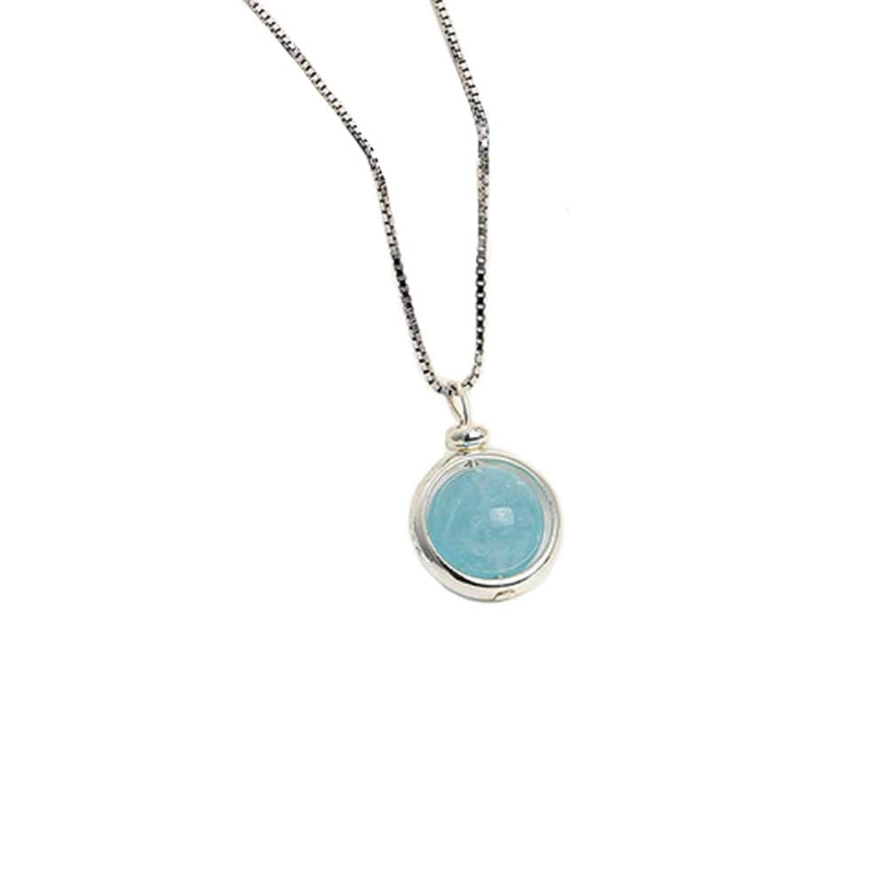 Collier Aigue Marine "Rebecca" en Argent 925