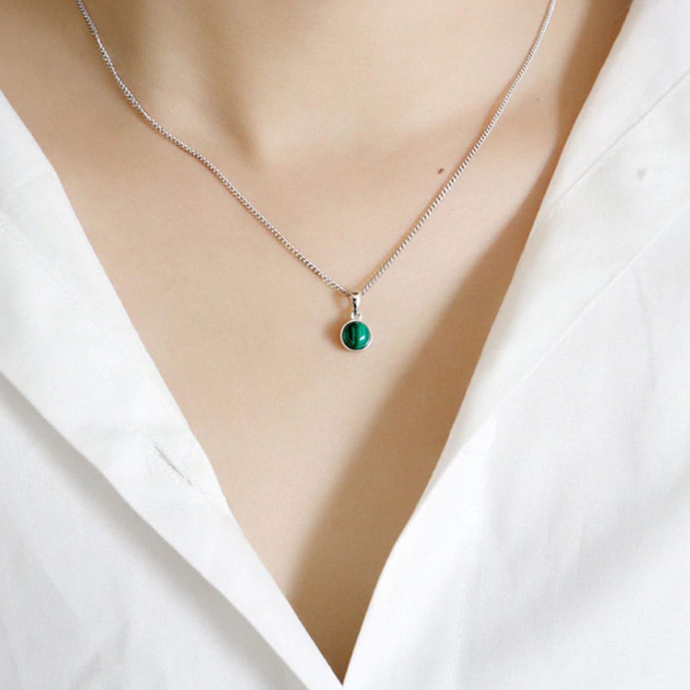 Collier Aigue Marine "Rebecca" en Argent 925