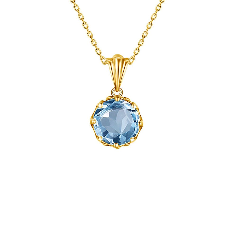 Collier Aigue Marine "Suzelle" en Argent 925