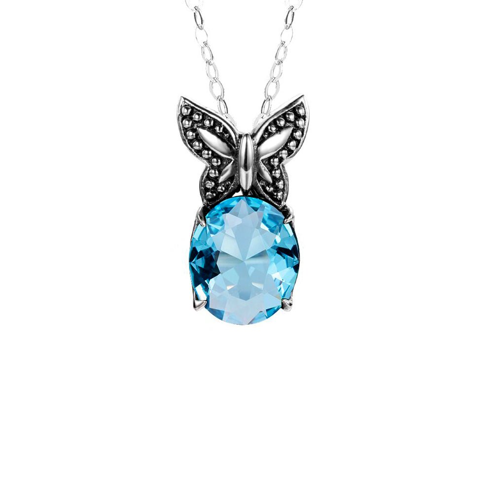 Collier Aigue Marine "Suzie" en Argent Sterling