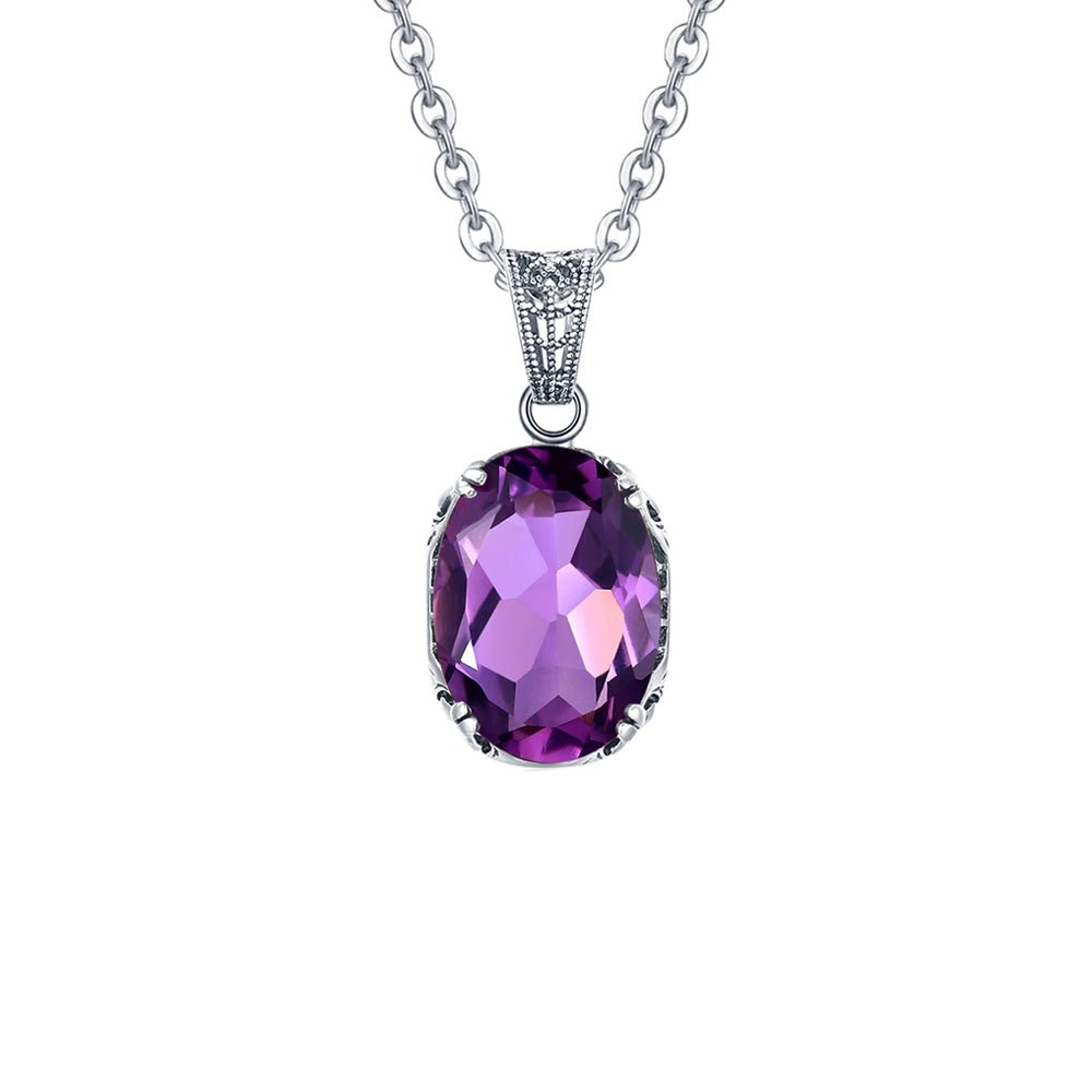 Collier Améthyste "Christel" en Argent Sterling
