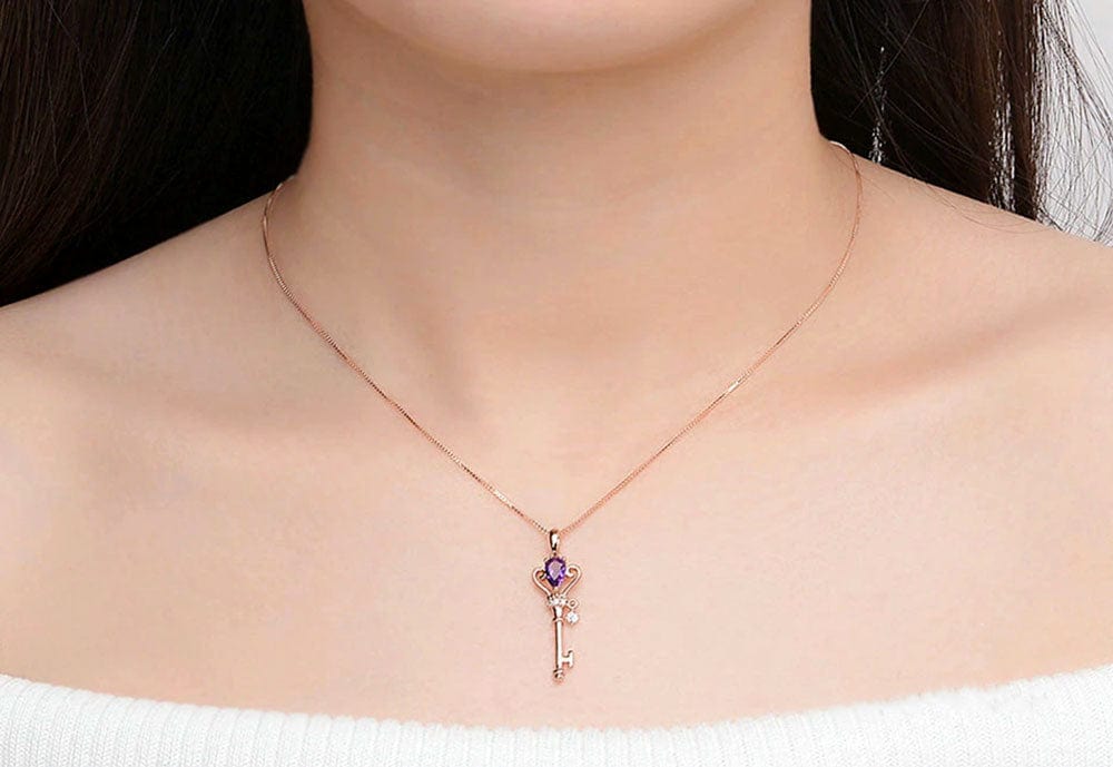 Collier Clef Améthyste