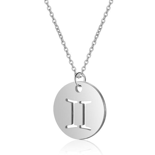 Collier Argenté Signe Gémeaux