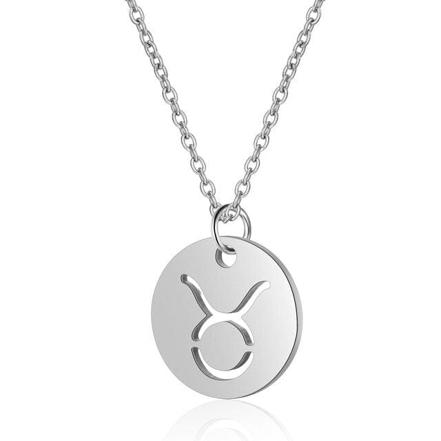 Collier Argenté Signe Taureau