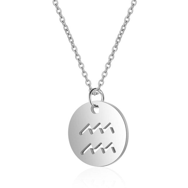 Collier Argenté Signe Verseau