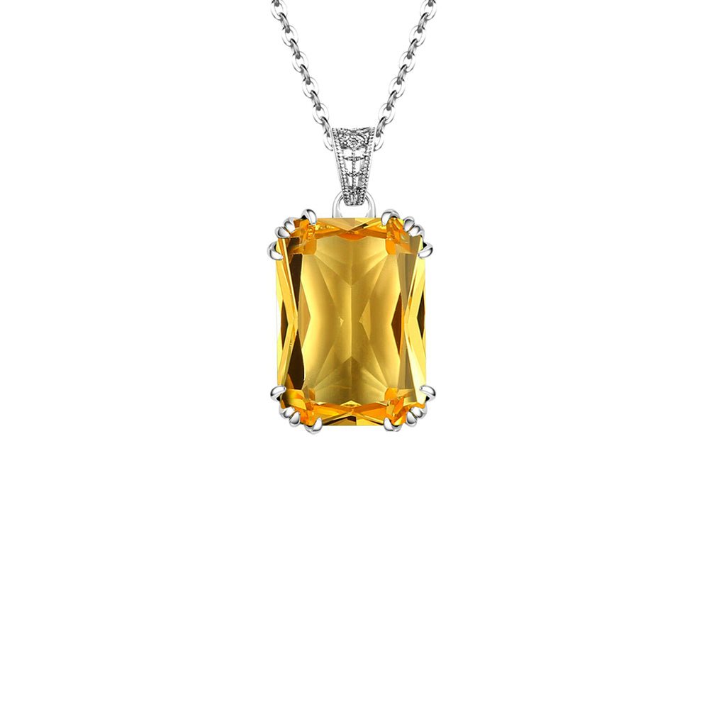Collier Citrine "Diana" en Argent 925