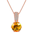 Collier Citrine "Madeline" en Argent 925