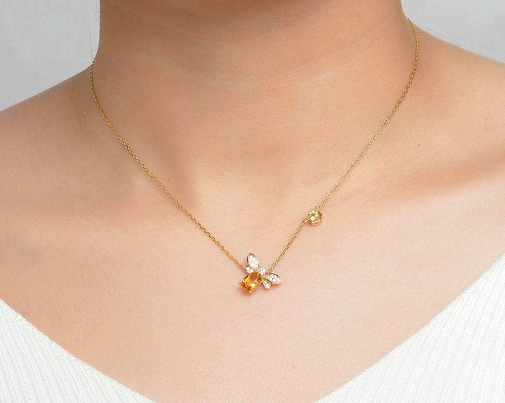 Collier Citrine "Mandy" en Argent 925
