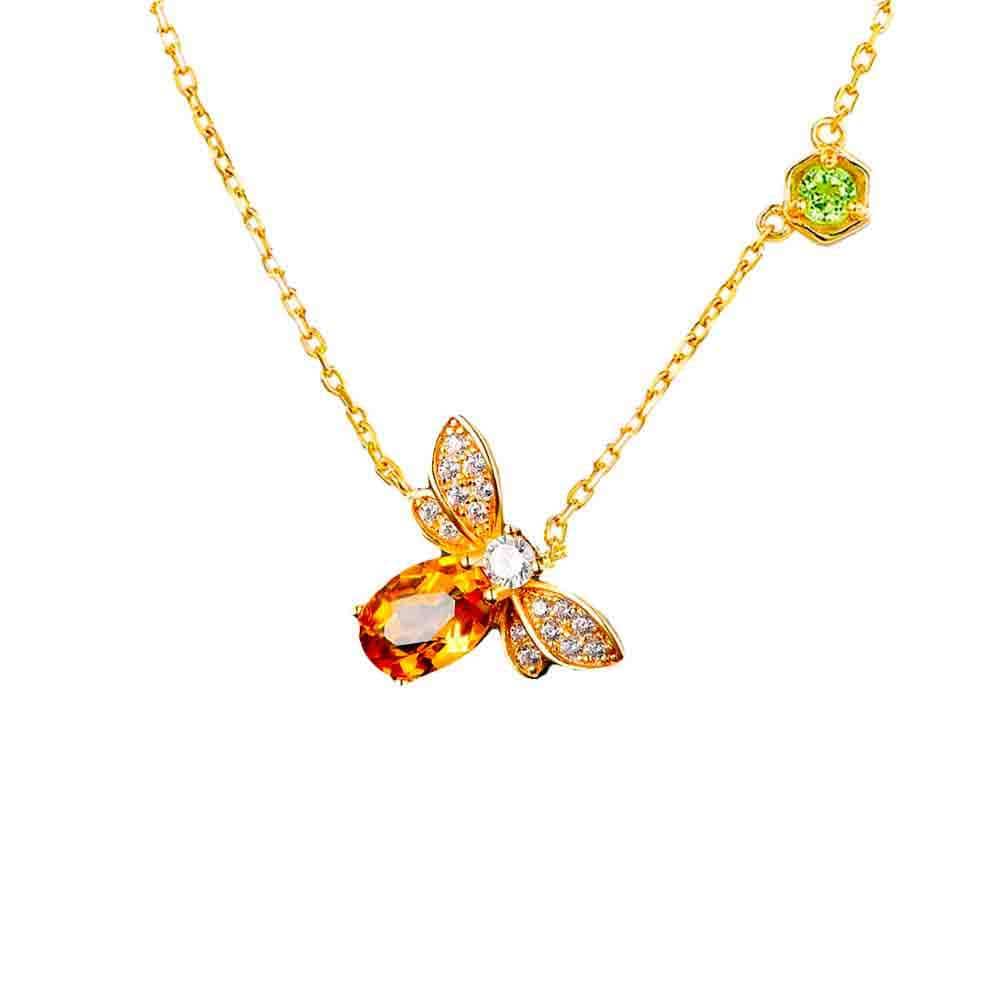 Collier Citrine "Mandy" en Argent 925