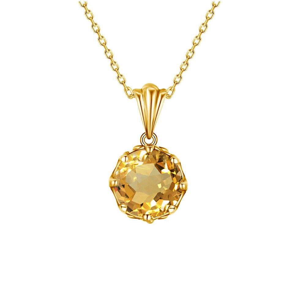 Collier Citrine "Méline" en Argent 925