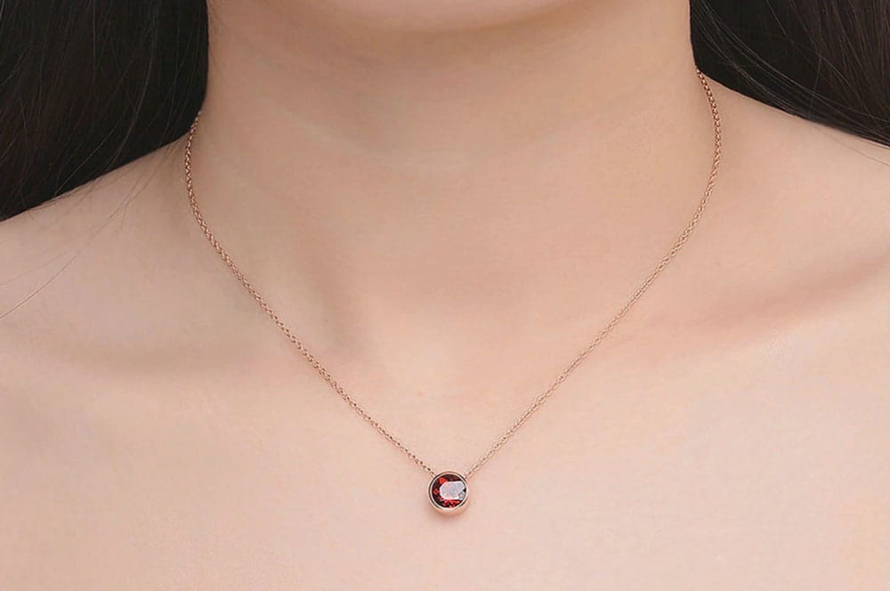 Collier Grenat "Léa" en Argent 925