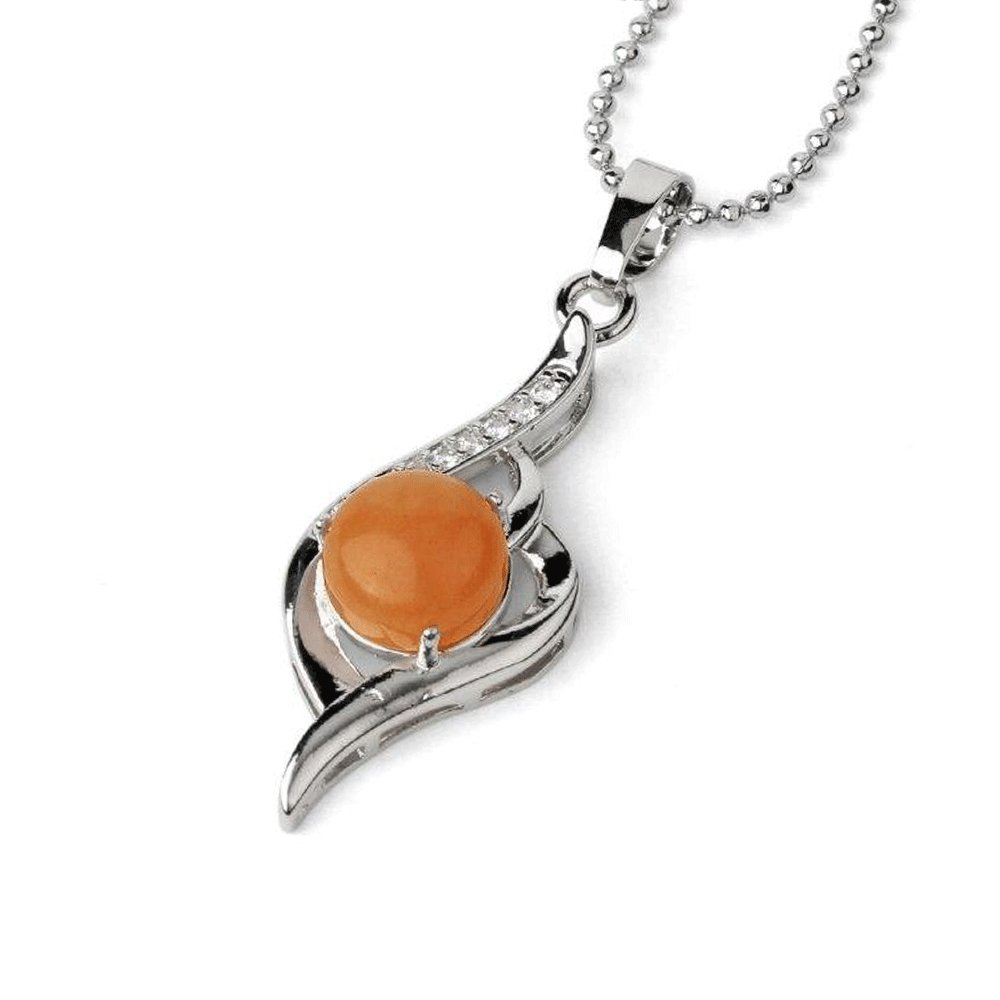 Collier Jade Orange "Hanna"